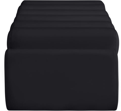 Laurel Black Vegan Leather Upholstered Bench, 1 Piece (Style 3)