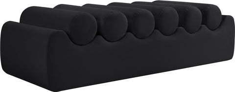 Laurel Black Vegan Leather Upholstered Bench, 1 Piece (Style 3)