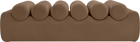 Laurel Brown Vegan Leather Upholstered Bench, 1 Piece (Style 3)