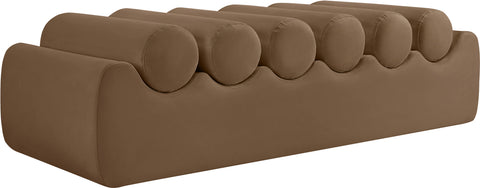 Laurel Brown Vegan Leather Upholstered Bench, 1 Piece (Style 3)