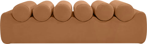 Laurel Cognac Vegan Leather Upholstered Bench, 1 Piece (Style 3)