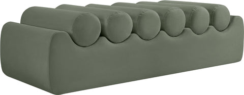 Laurel Green Vegan Leather Upholstered Bench, 1 Piece (Style 2) (Style 2)