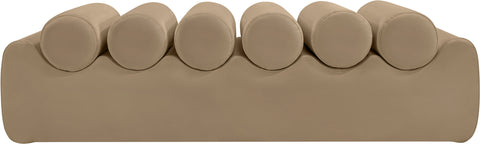 Laurel Tan Vegan Leather Upholstered Bench, 1 Piece (Style 2) (Style 2)