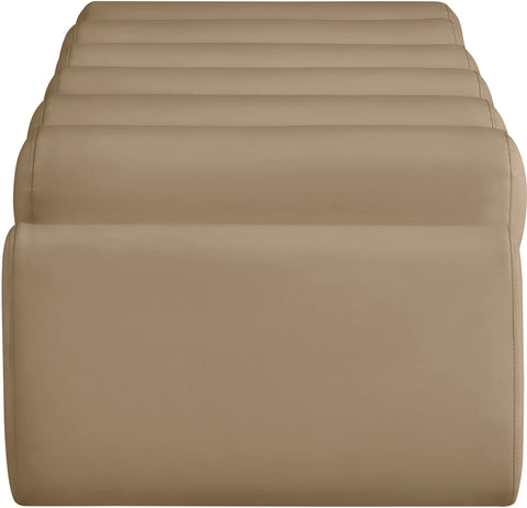 Laurel Tan Vegan Leather Upholstered Bench, 1 Piece (Style 2) (Style 2)
