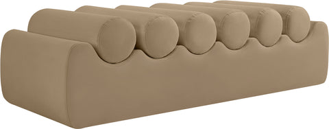 Laurel Tan Vegan Leather Upholstered Bench, 1 Piece (Style 2) (Style 2)