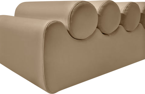 Laurel Tan Vegan Leather Upholstered Bench, 1 Piece (Style 2) (Style 2)