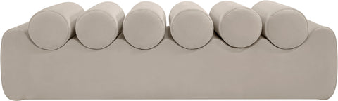 Laurel Taupe Vegan Leather Upholstered Bench, 1 Piece (Style 2) (Style 2)