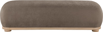 Beverwil Brown Chenille Fabric Bench