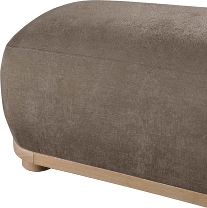 Beverwil Brown Chenille Fabric Bench