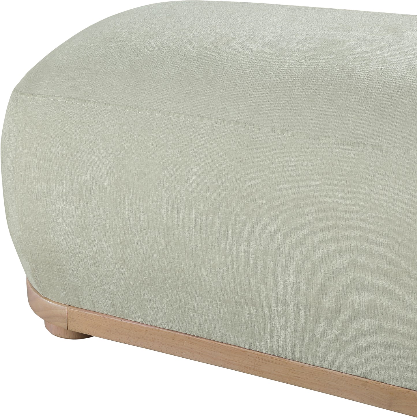 beverwil mint chenille fabric bench