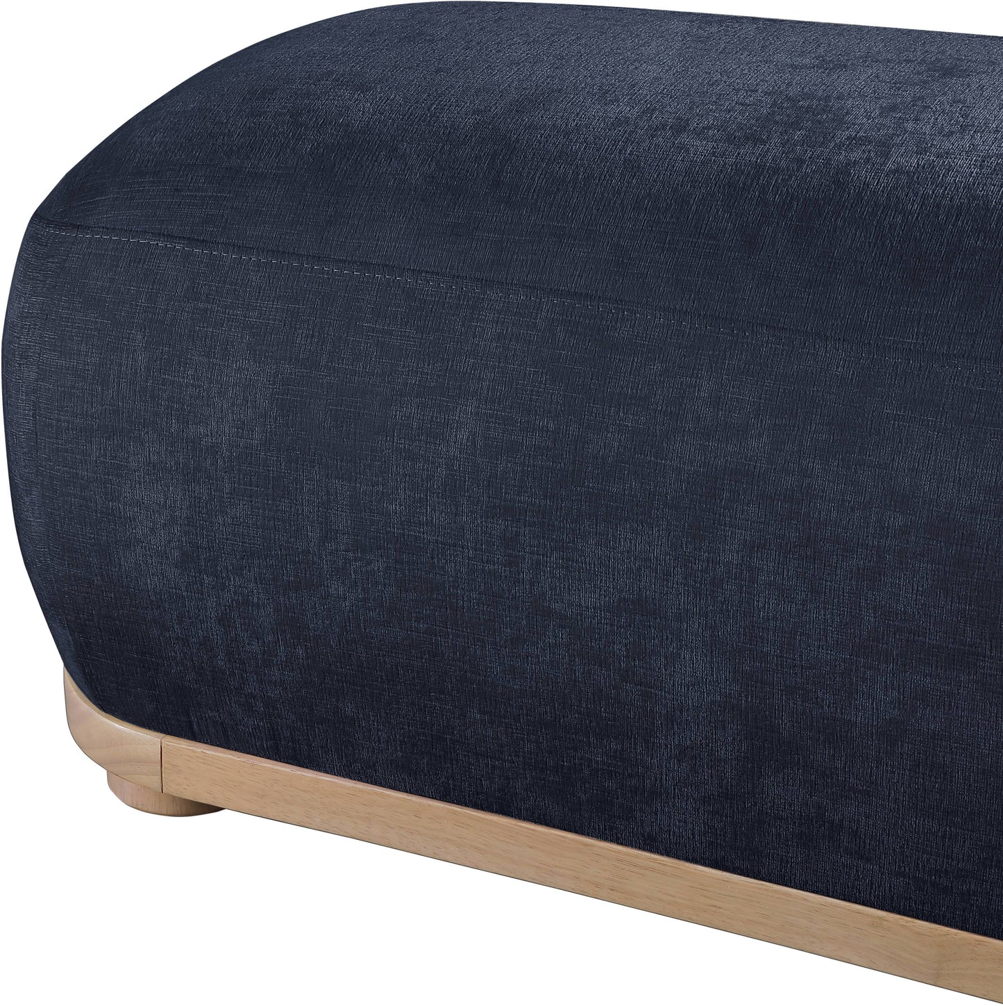 beverwil navy chenille fabric bench