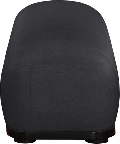 Nova Black Chenille Fabric Upholstered Bench, 1 Piece (Style 2)