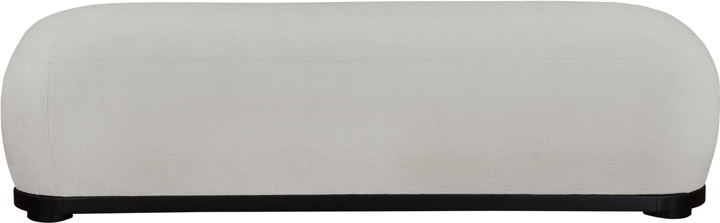 beverwil grey chenille fabric bench