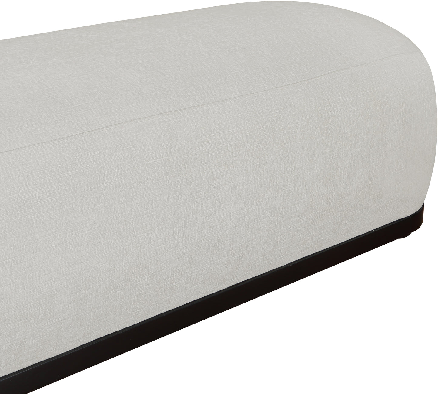 beverwil grey chenille fabric bench