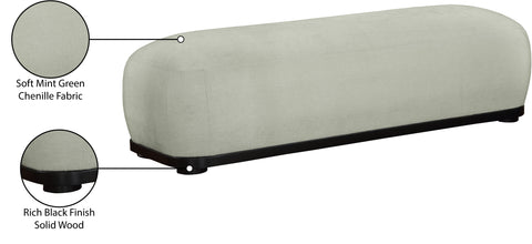 Nova Mint Chenille Fabric Upholstered Bench, 1 Piece (Style 2)