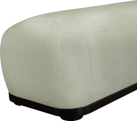 Nova Mint Chenille Fabric Upholstered Bench, 1 Piece (Style 2)