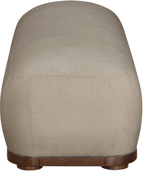 Nova Beige Chenille Fabric Upholstered Bench, 1 Piece (Style 2)