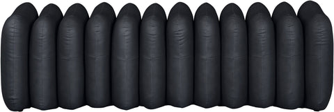 Celine Black Vegan Leather Upholstered Bench, 1 Piece