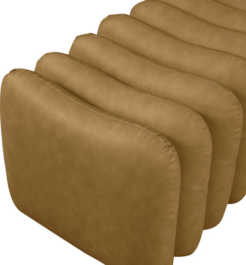 Celine Brown Vegan Leather Upholstered Bench, 1 Piece