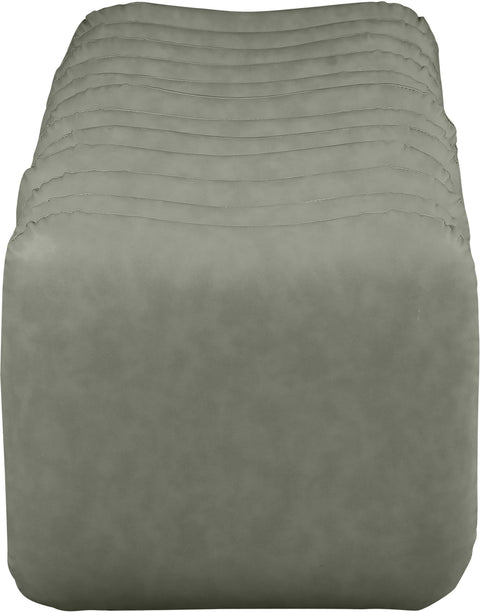 Celine Green Vegan Leather Upholstered Bench, 1 Piece