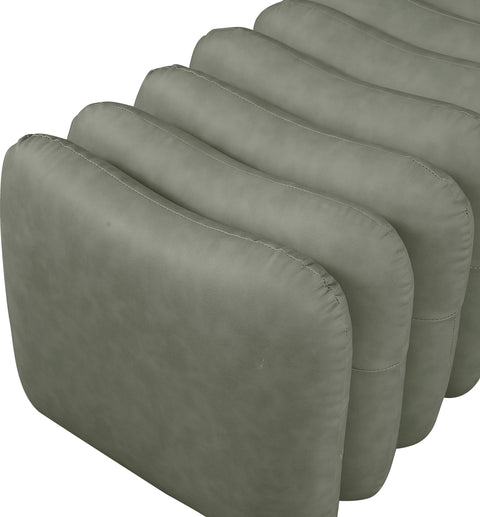 Celine Green Vegan Leather Upholstered Bench, 1 Piece