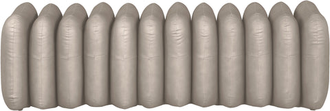 Celine Taupe Vegan Leather Upholstered Bench, 1 Piece