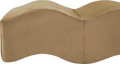 Kinsley Beige Velvet Bench