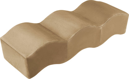 Kinsley Beige Velvet Bench