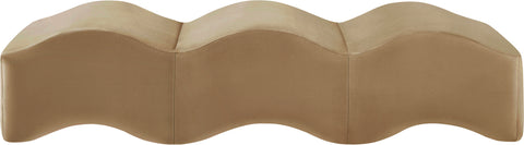 Kinsley Beige Velvet Bench