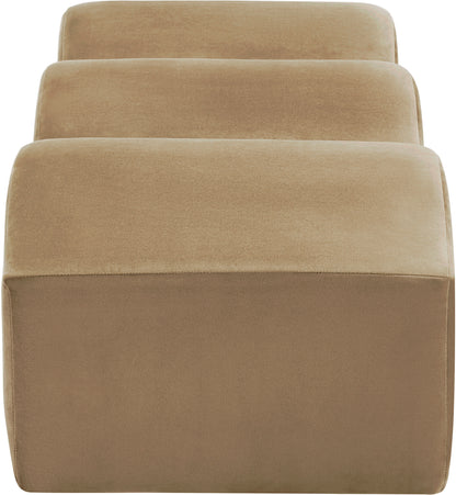 Kinsley Beige Velvet Bench