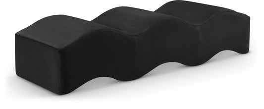 Kinsley Black Velvet Bench