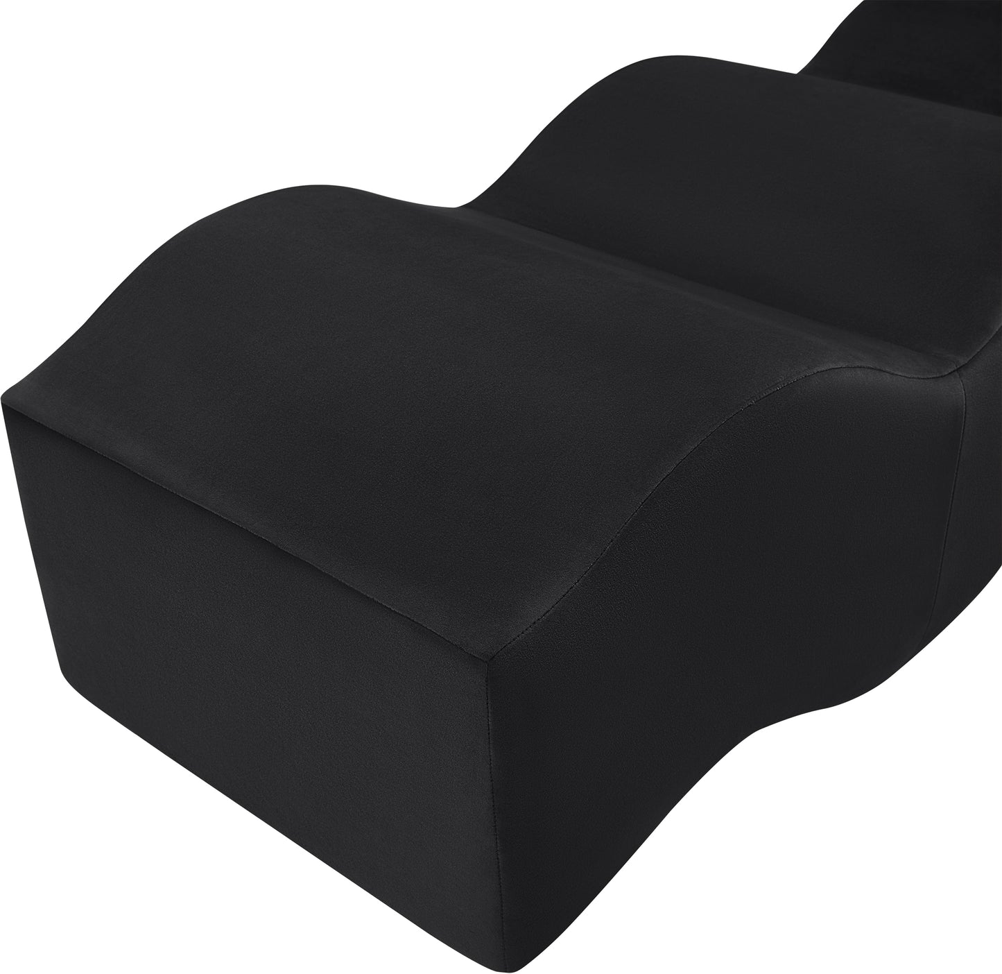 kinsley black velvet bench