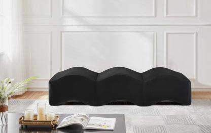 Kinsley Black Velvet Bench