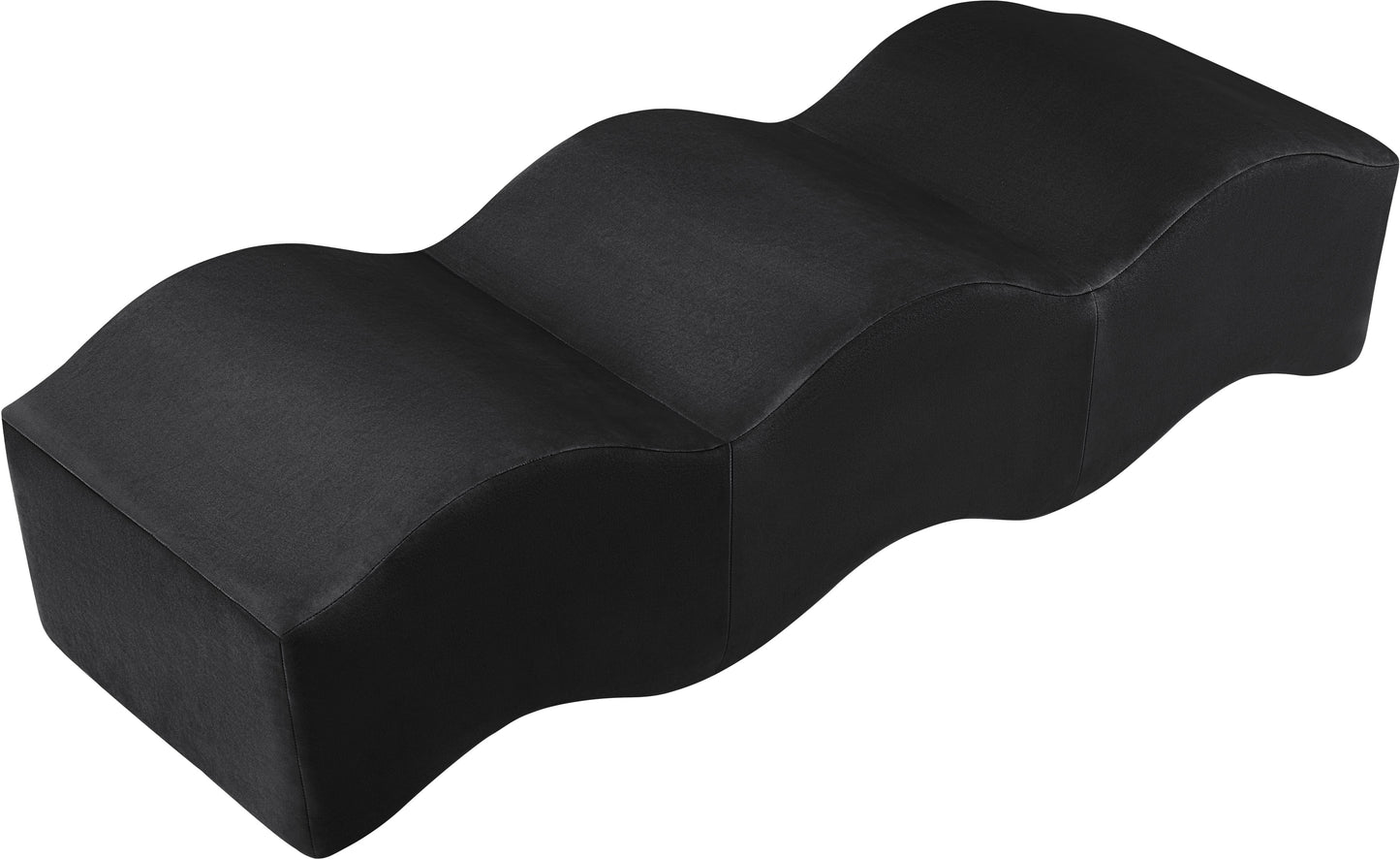 kinsley black velvet bench