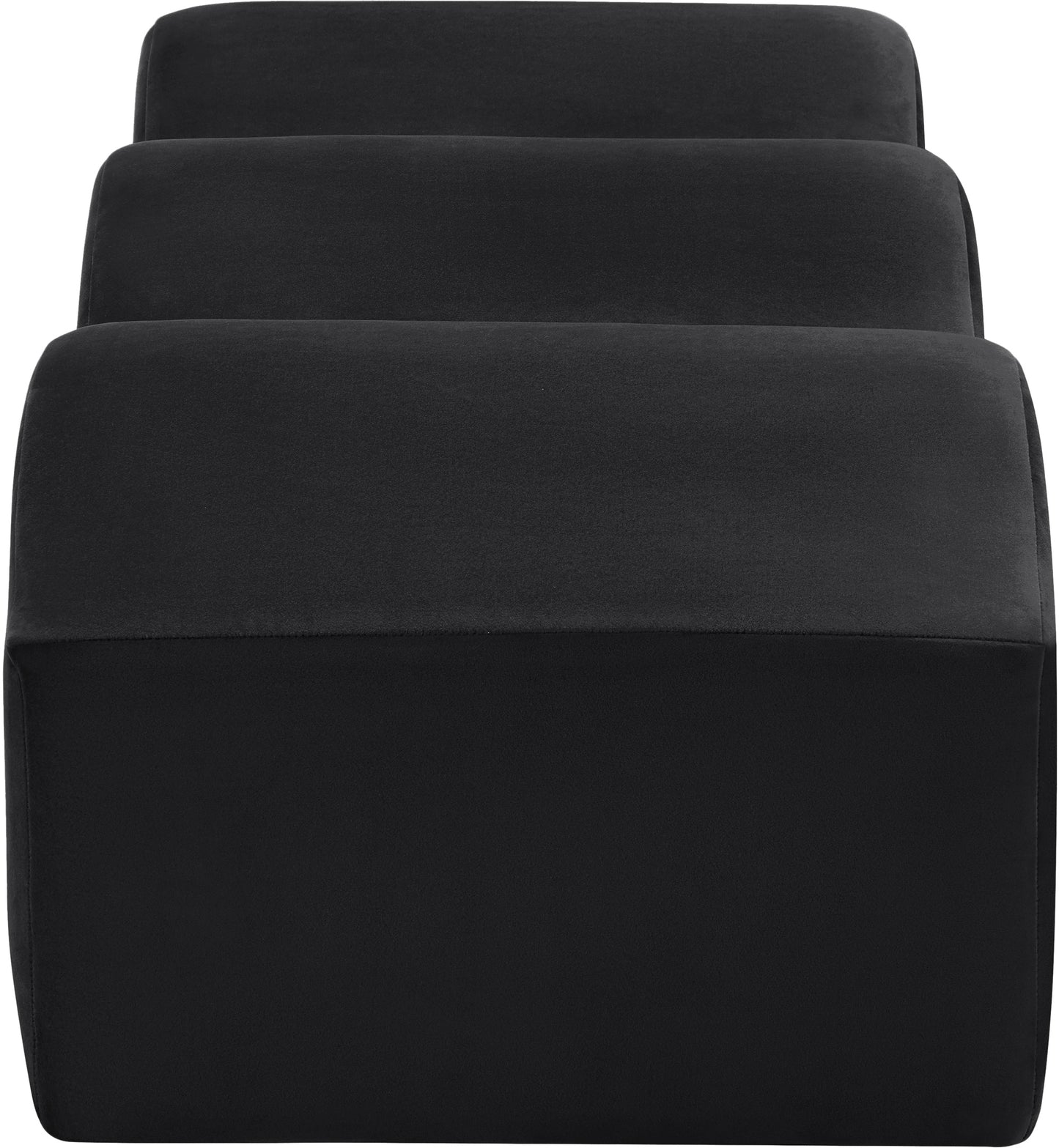 kinsley black velvet bench