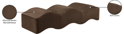 Kinsley Brown Velvet Bench