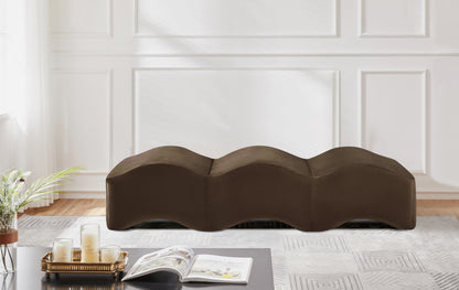 Kinsley Brown Velvet Bench