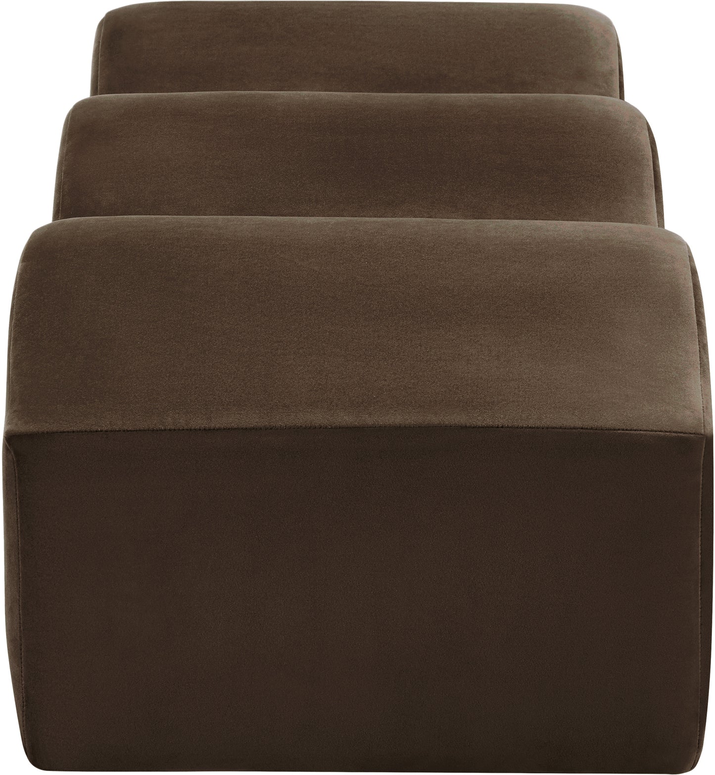 kinsley brown velvet bench