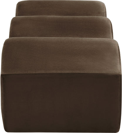 Kinsley Brown Velvet Bench