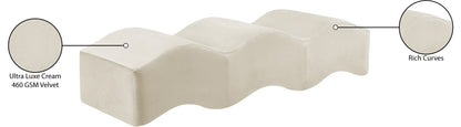 Kinsley Cream Velvet Bench