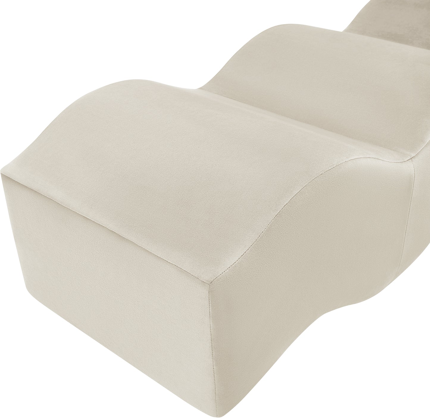 kinsley cream velvet bench