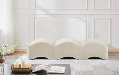 Kinsley Cream Velvet Bench