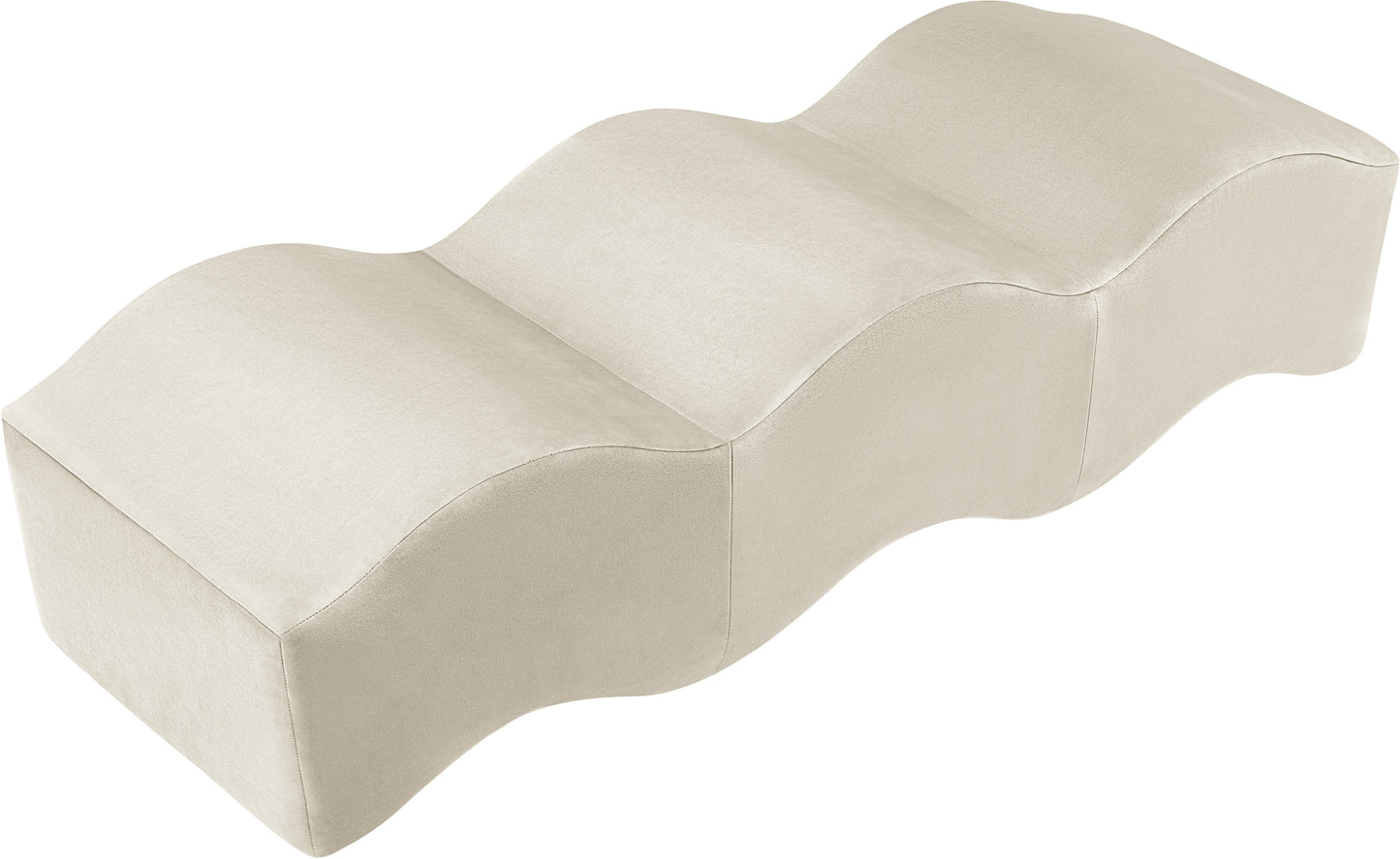 kinsley cream velvet bench