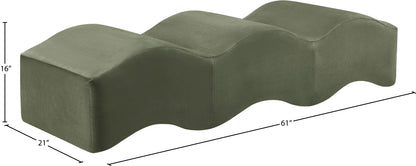 Kinsley Green Velvet Bench