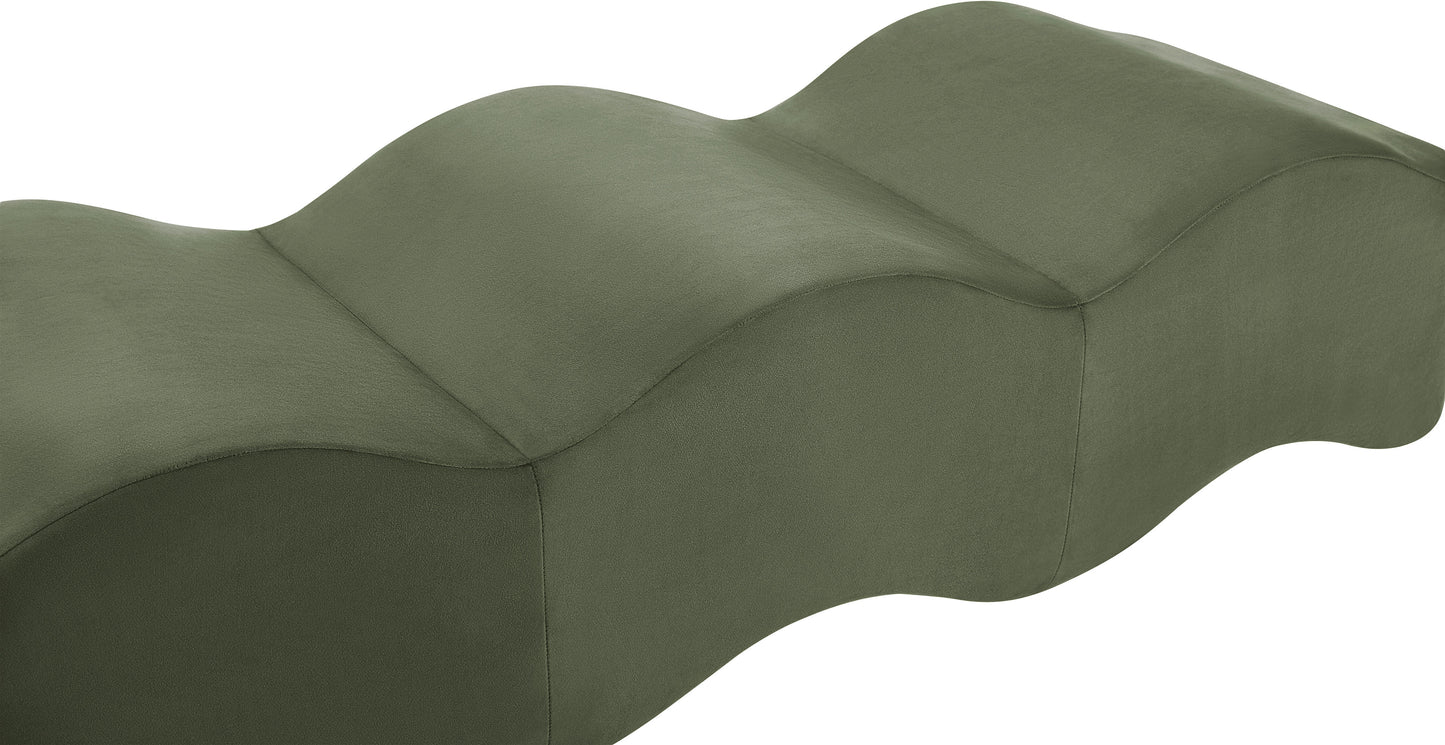 kinsley green velvet bench