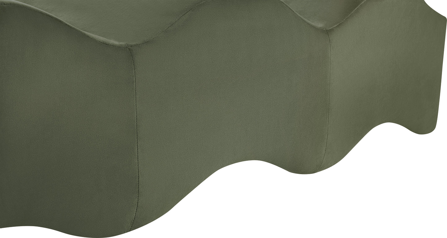 kinsley green velvet bench