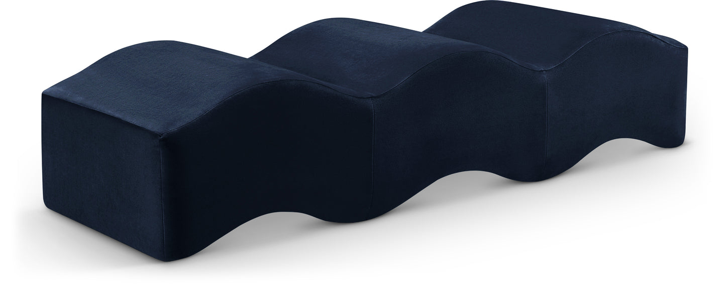 kinsley navy velvet bench