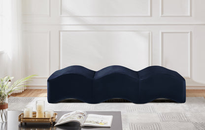 Kinsley Navy Velvet Bench