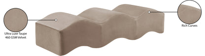 Kinsley Taupe Velvet Bench