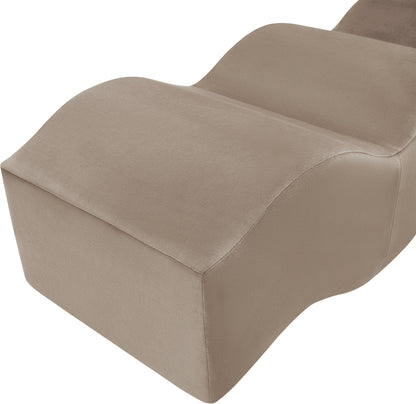 Kinsley Taupe Velvet Bench